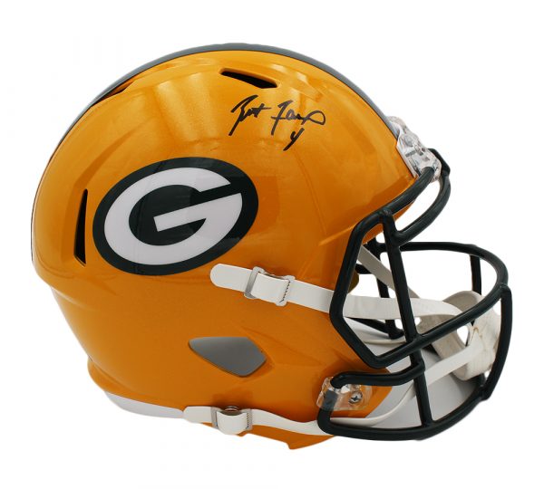 autographed brett favre helmet