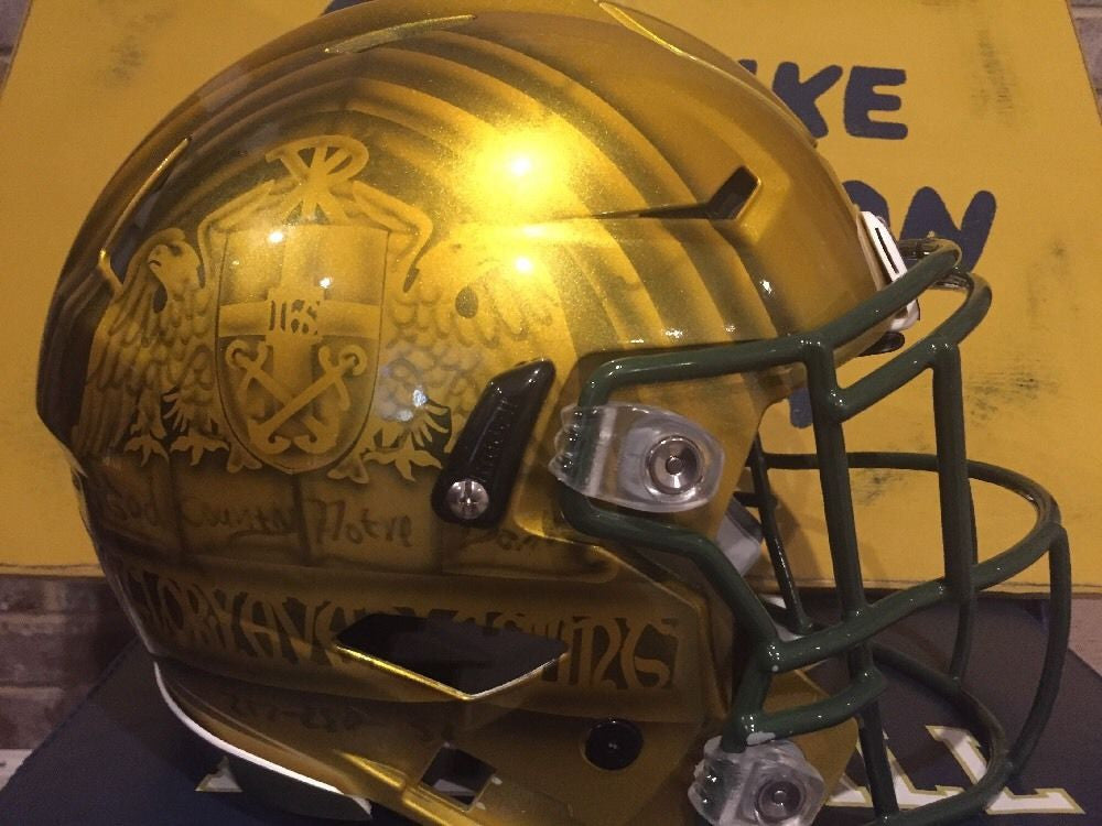 Notre Dame Mini Helmet Shamrock Series