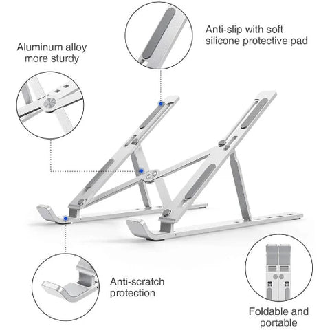 Adjustable laptop stand for bed