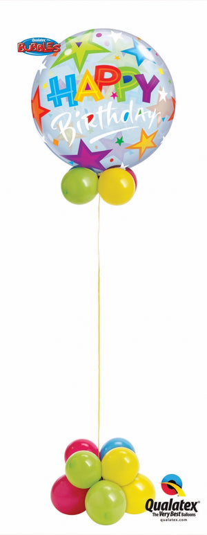 Happy Birthday Bubble Balloon Centerpiece