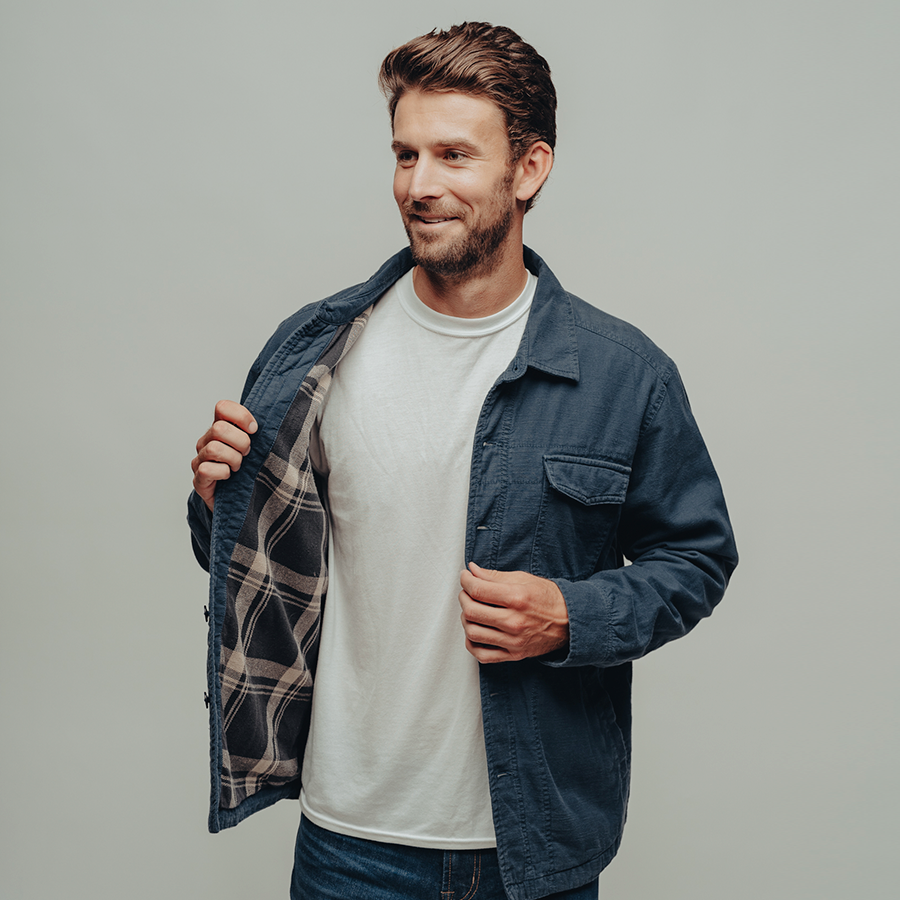 flannel lined denim shirt jacket