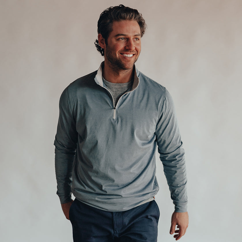 quarter zip performance pullover