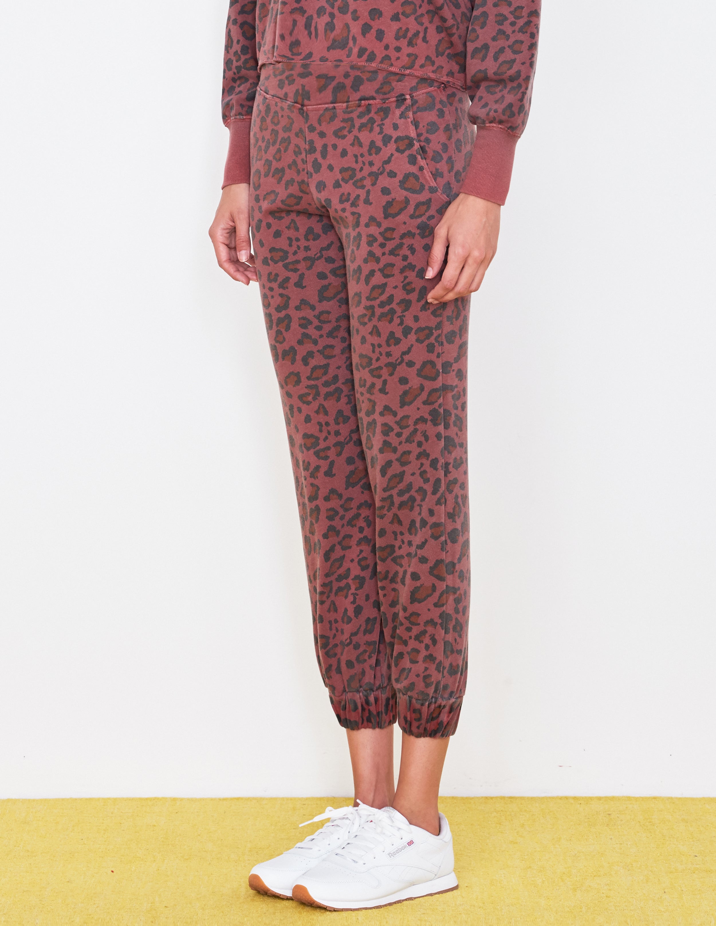 sundry leopard sweatpants