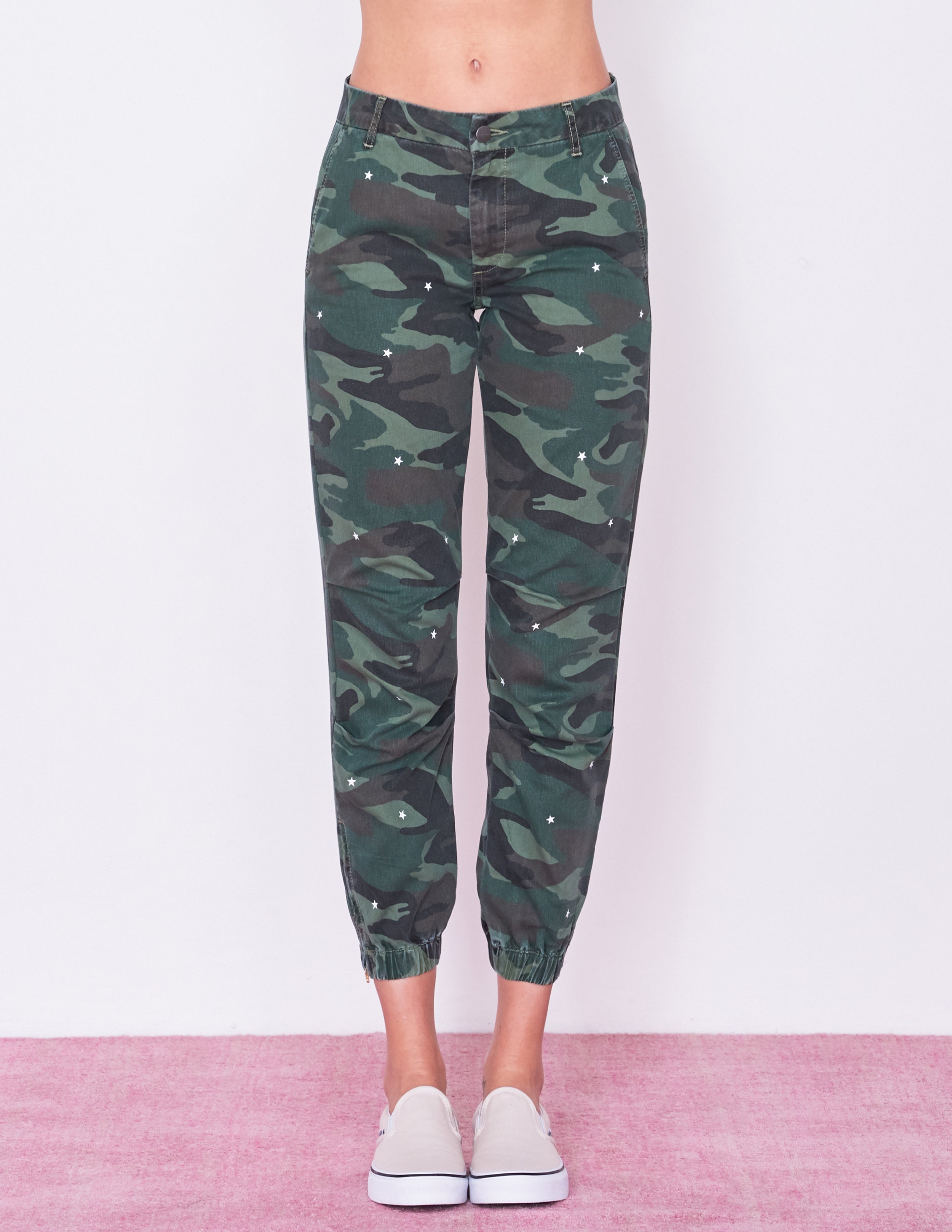 sundry camo zip jogger