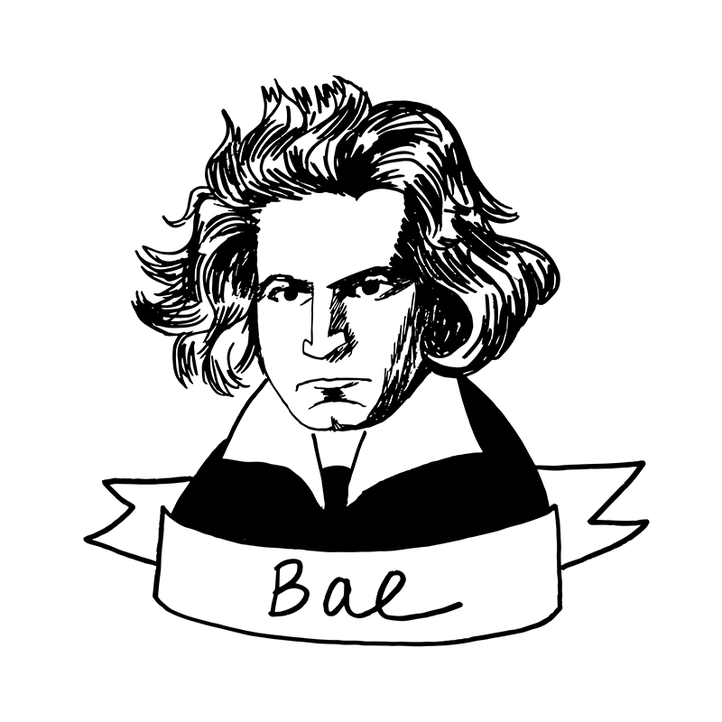 Cartoon Beethoven Drawing - cartoon media