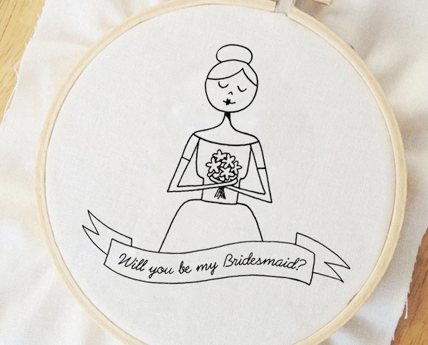 Bridesmaid Embroidery Pattern Kate Gabrielle
