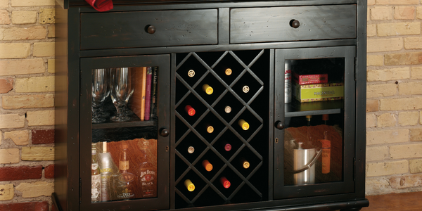 A Black Wine Cabinet for a Special Accent | Home Bars USA