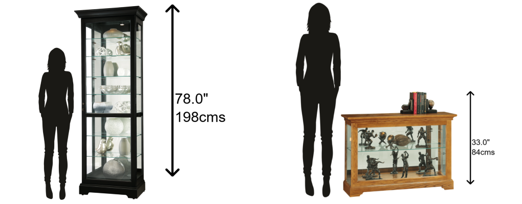 How Tall Should a Corner Curio Cabinet Be? - Home Bars USA