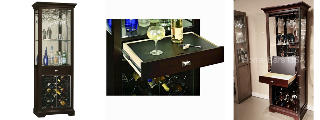 Modern Wine Bar Monarch Cappuccino 60"H Ladder Style Bar Unit - Home Bars USA