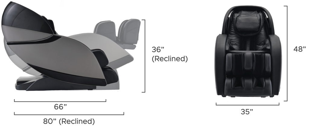 Infinity Evolution 3D/4D Massage Chair Size - Home Bars USA