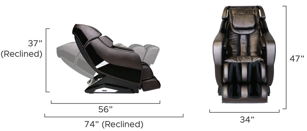 Infinity Celebrity 3D/4D Massage Chair Size - Home Bars USA