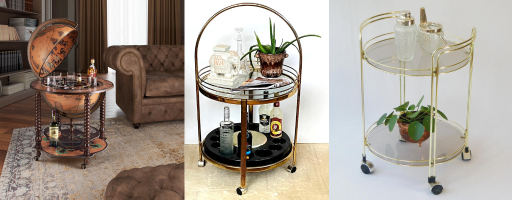 Key Features of a Round Bar Cart - Home Bars USA