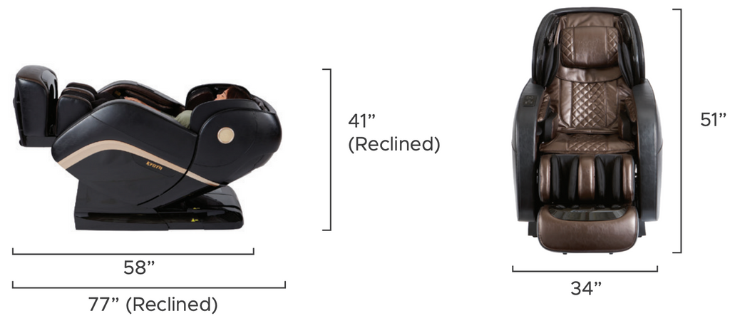 Kyota Kokoro 4D Massage Chair M888 Size - Home Bars USA