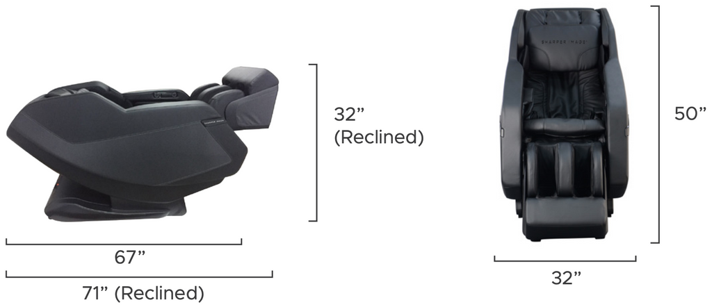 Sharper Image Relieve 3D Zero Gravity Massage Chair Size - Home Bars USA