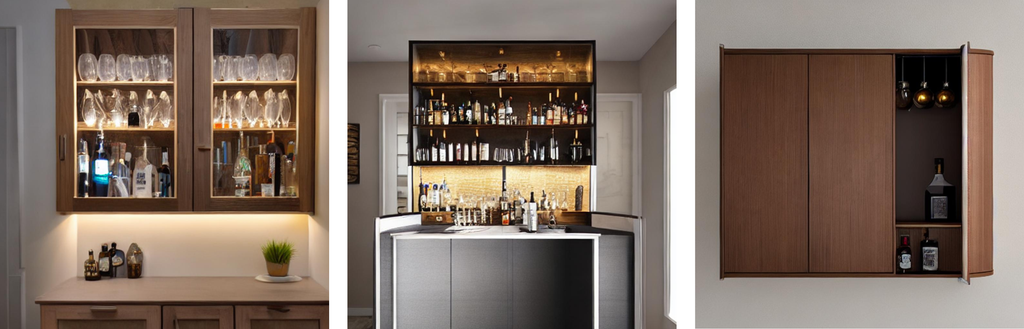 types of a wall bar cabinet - home bars usa