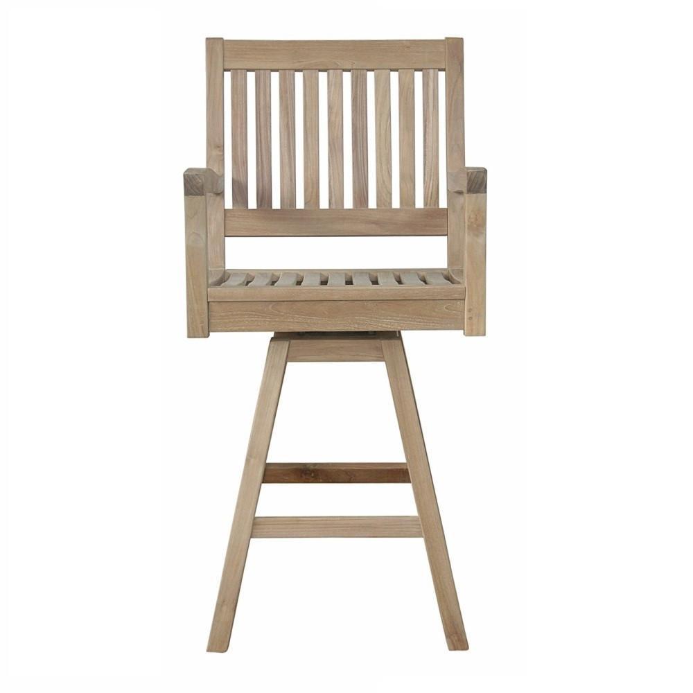 outdoor teak swivel bar stools