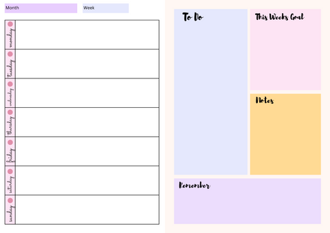 A5 Bullet Journal Spread