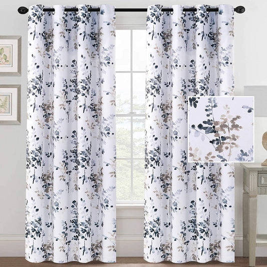  Kotile Floral Curtains for Living Room - Thermal Insulated  Print Flowers Curtains 84 Inch Length Room Darkening Curtains for Bedroom,  52 x 84 Inches, Set of 2 Panels, Red Pink : Home & Kitchen