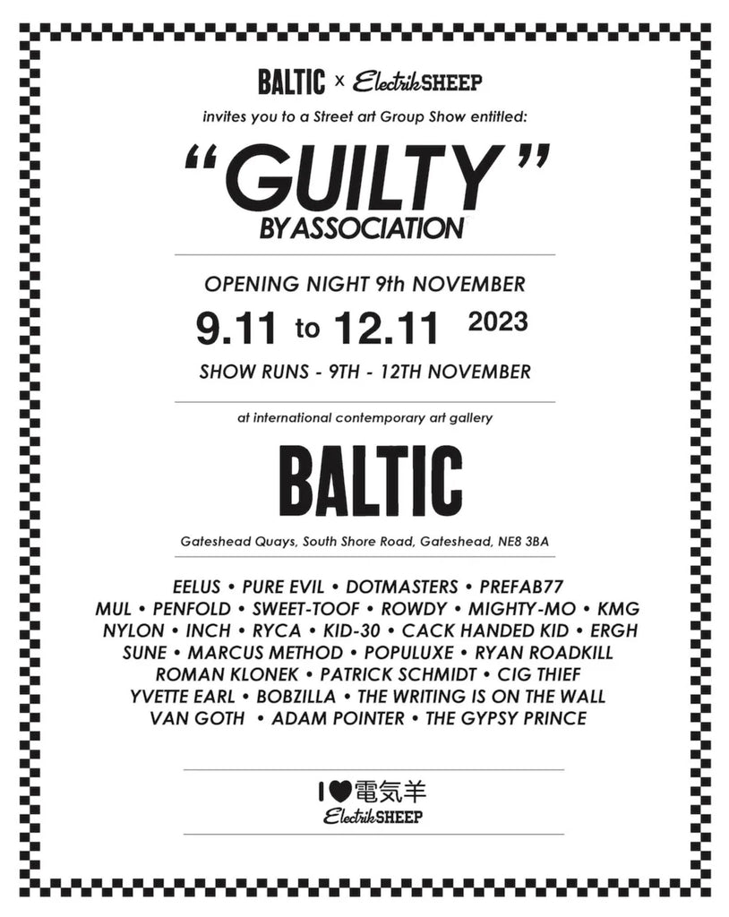 'Guilty by Association' street art group show e-flyer