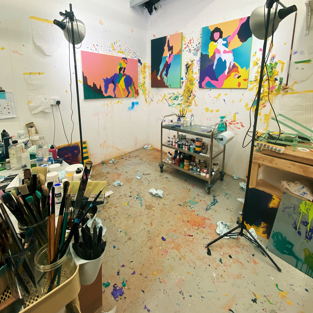 Inside UK artist Lee Eelus's Brighton studio