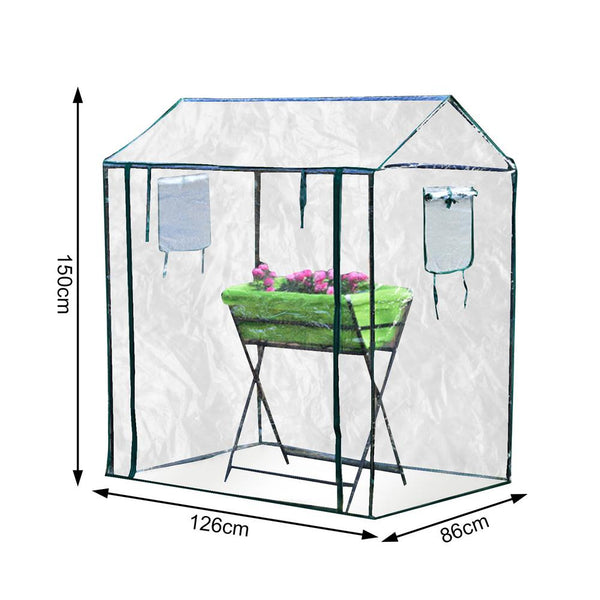 126X86X150cm Mini Garden Greenhouse With Shelves – The Garden Pathway