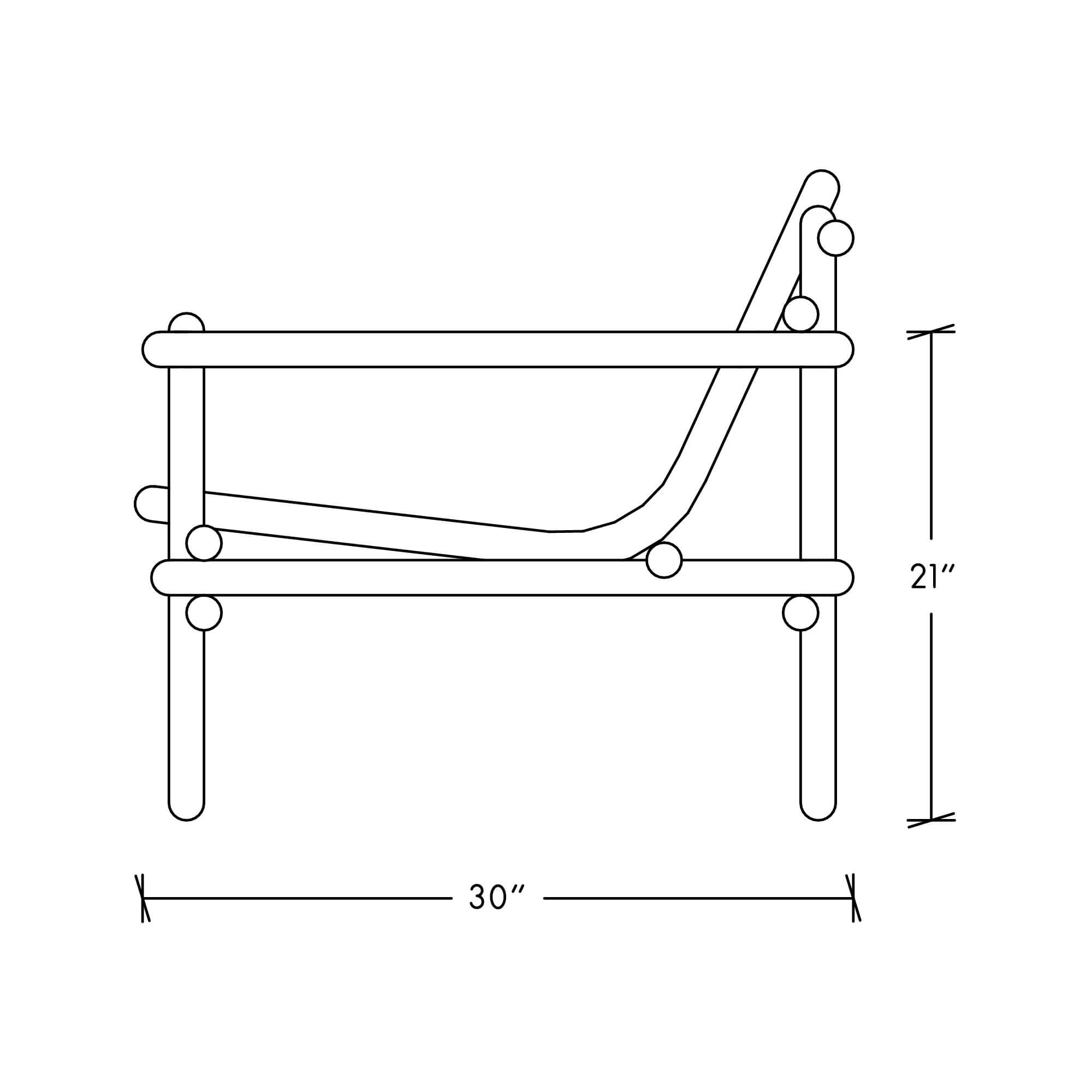 Twig Lounge in Grey Wool and Walnut Wood