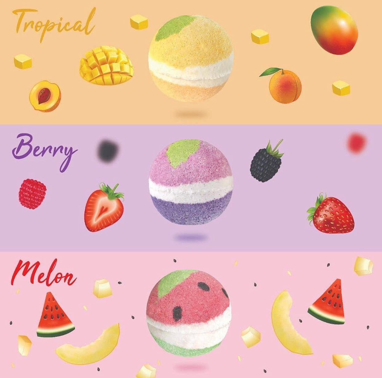 bath bombs fruity