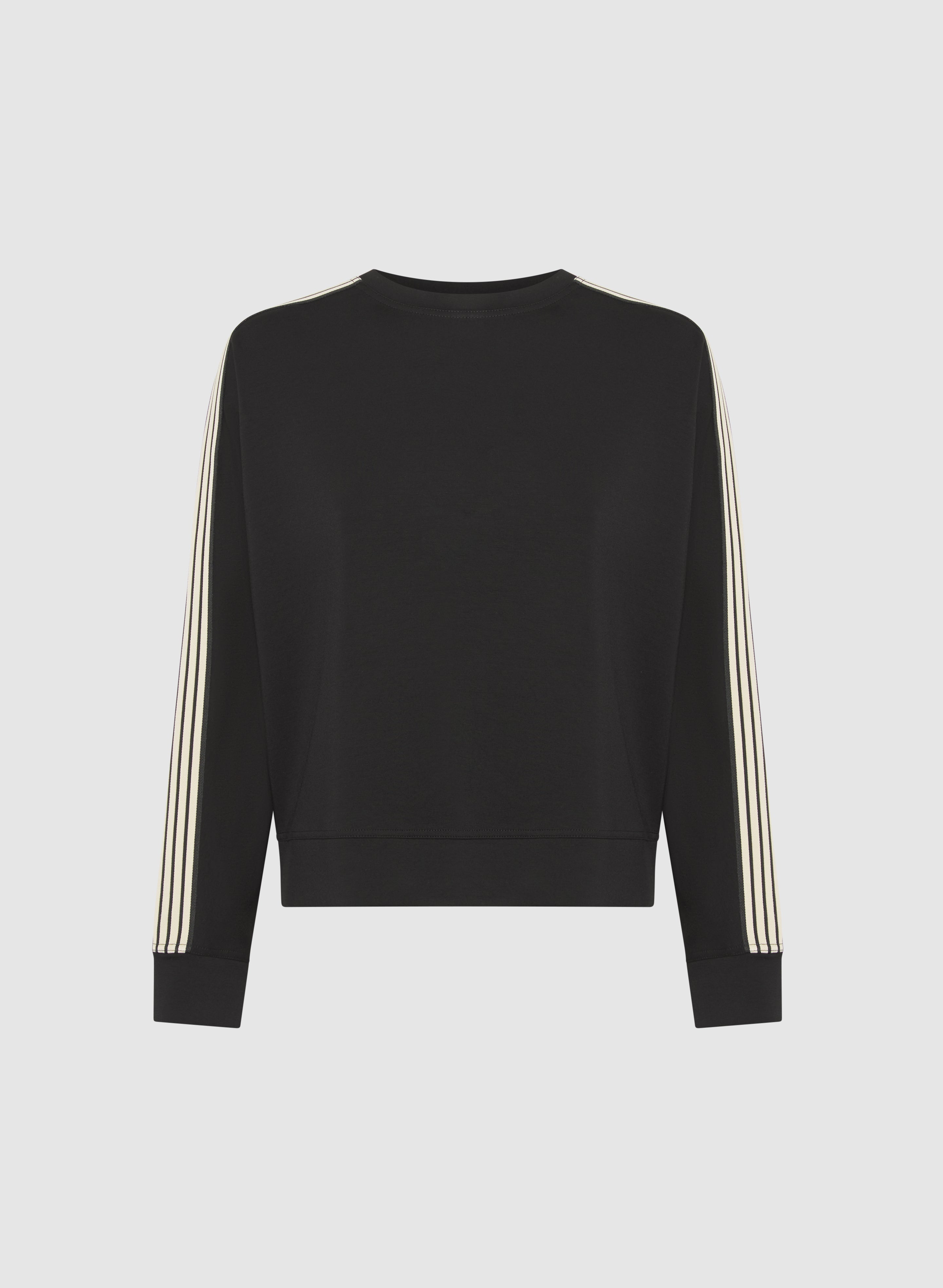 Striped Tape Detail Top