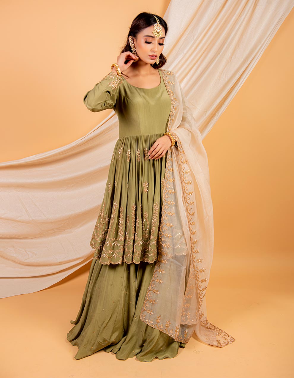 Discover 226+ green kurti with skirt best