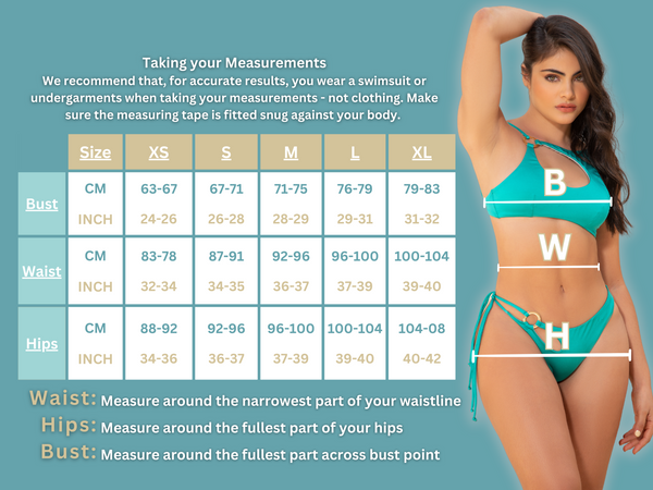 Women's Swimsuit Size Chart – peachswimwearusa