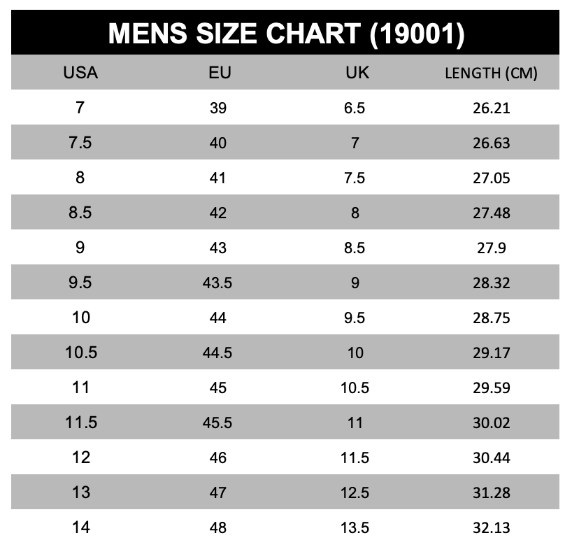 CLASSIC SLIPPER SIZING GUIDE: – Foamtreads