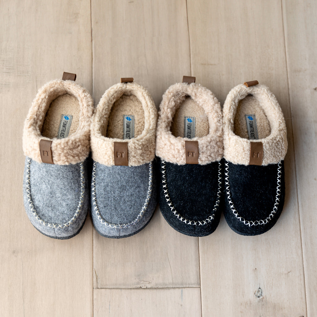 side by side comfortable house slippers