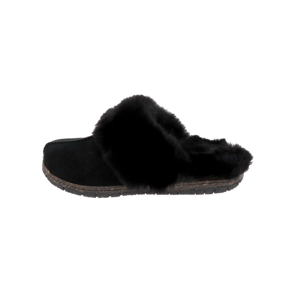 ladies black slippers