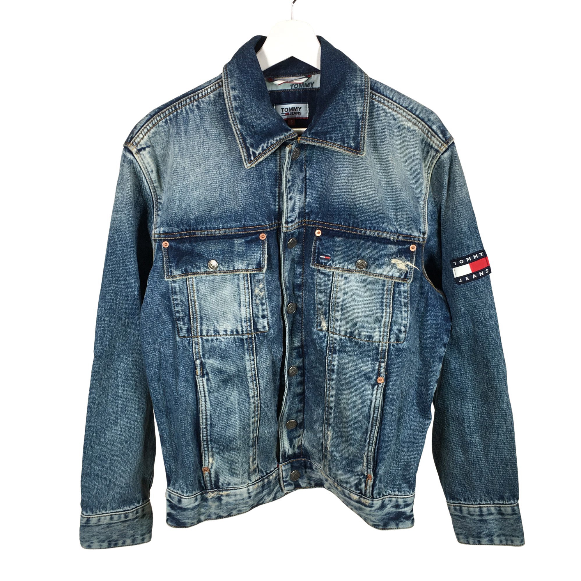 regiment Bløde span Men's Tommy Hilfiger Denim jacket, size S (Blue) | Emmy