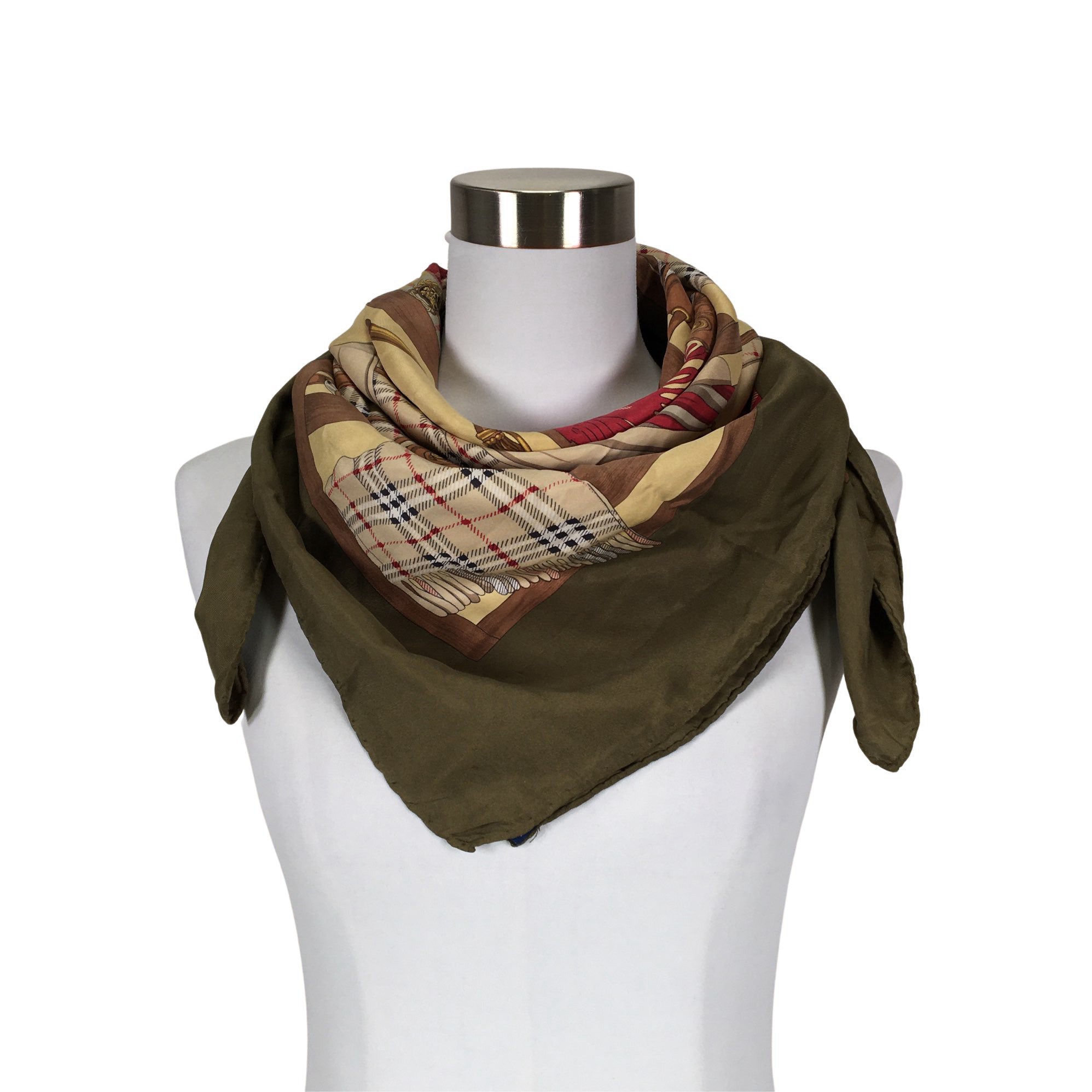 Women's Burberry Scarf, size Midi (Green) | Emmy