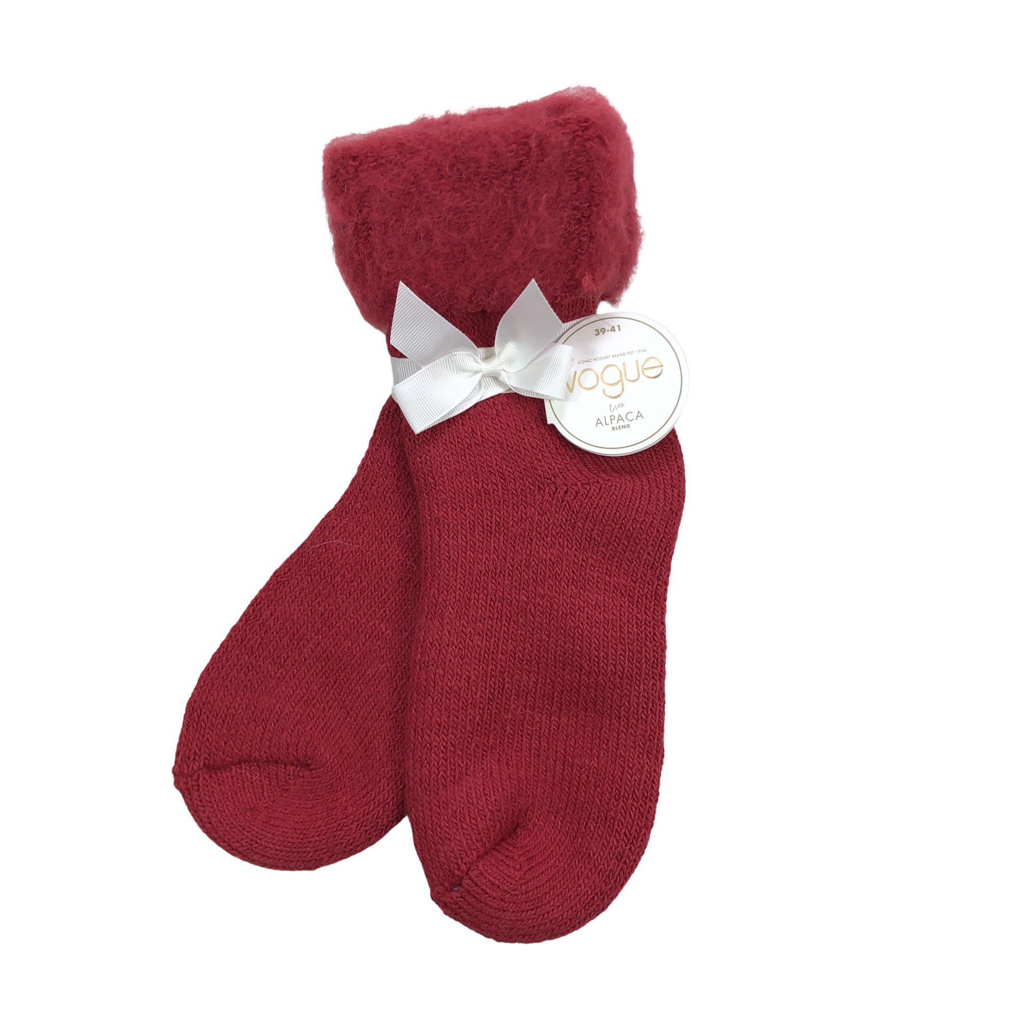 Women's Vogue Wool socks, size 40 (Red)