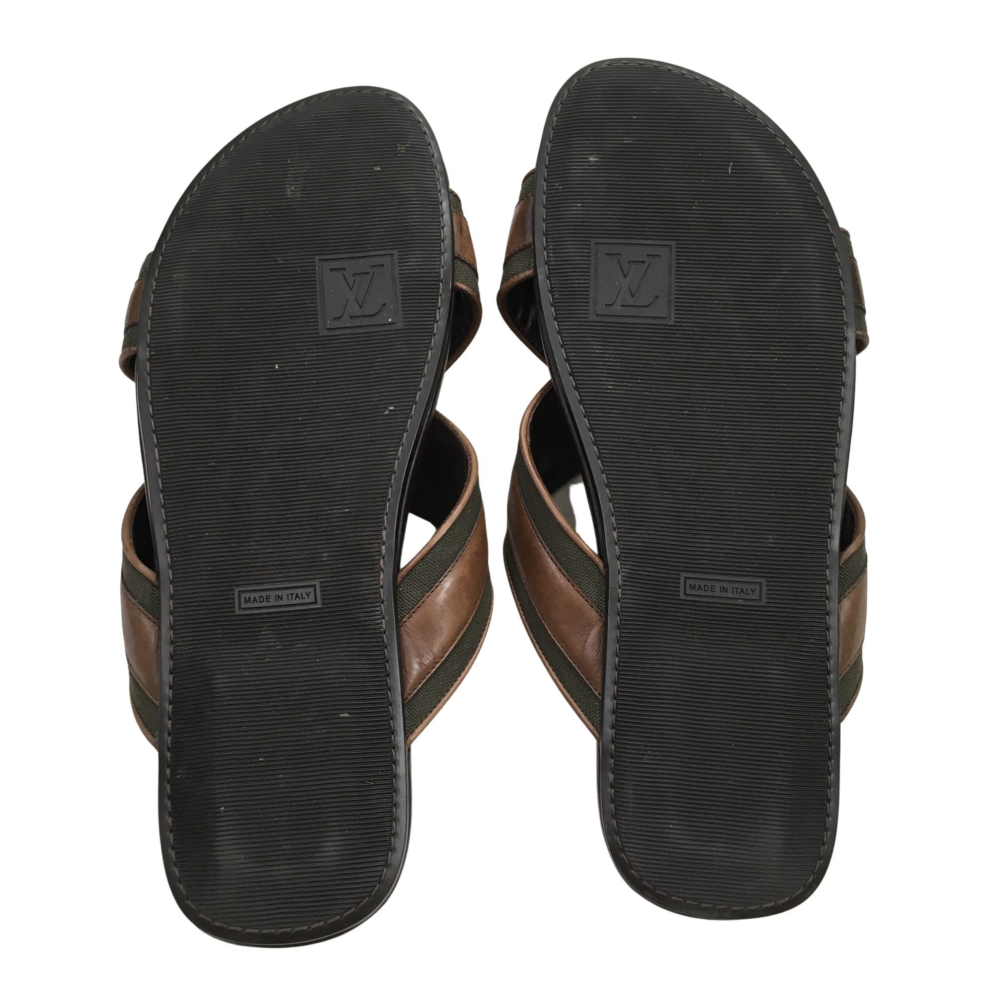 Cloth sandals Louis Vuitton Brown size 40 EU in Cloth - 34070371