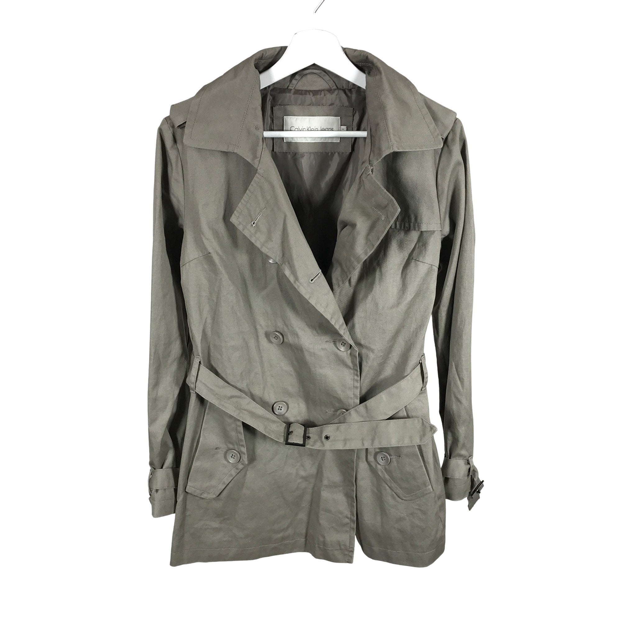 Women's Calvin Klein Trench coat, size 38 (Green) | Emmy