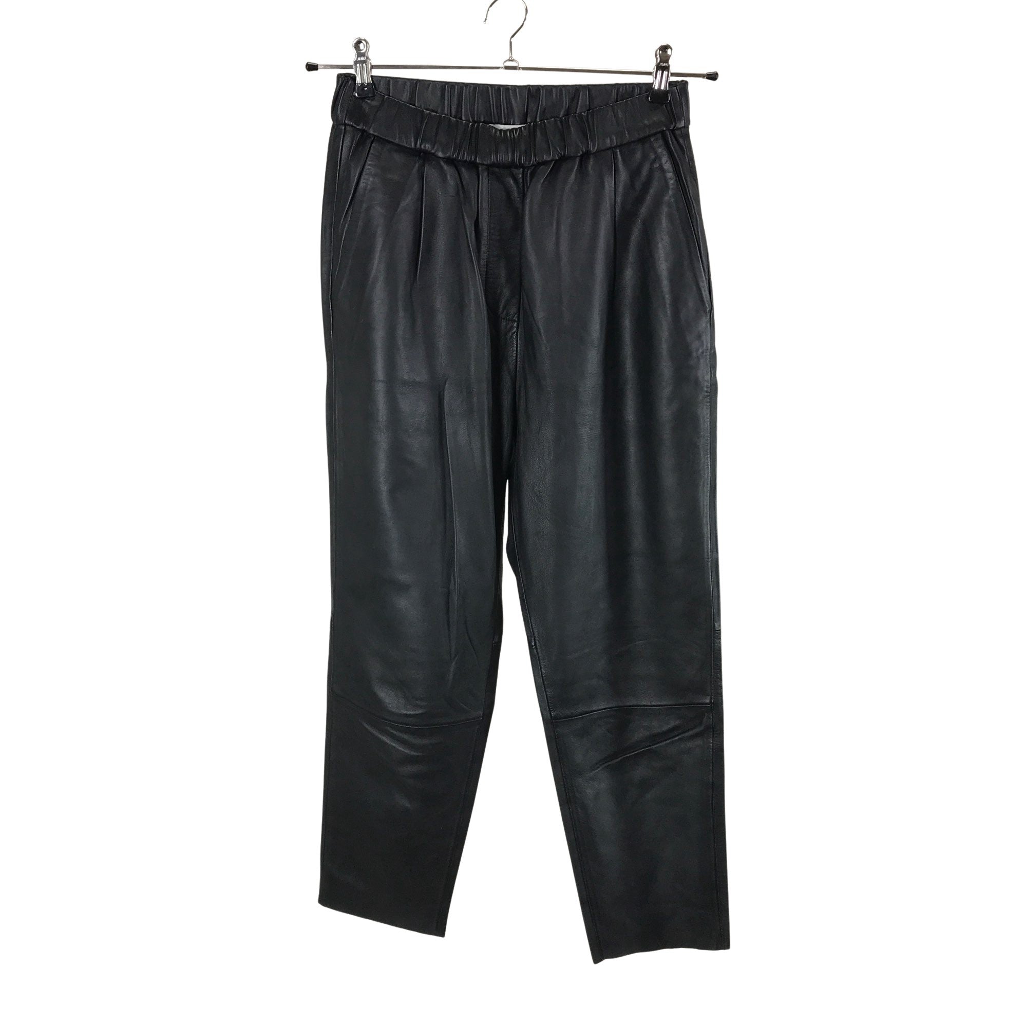 Women's Samsoe&Samsoe Leather pants, size 36 (Black) | Emmy