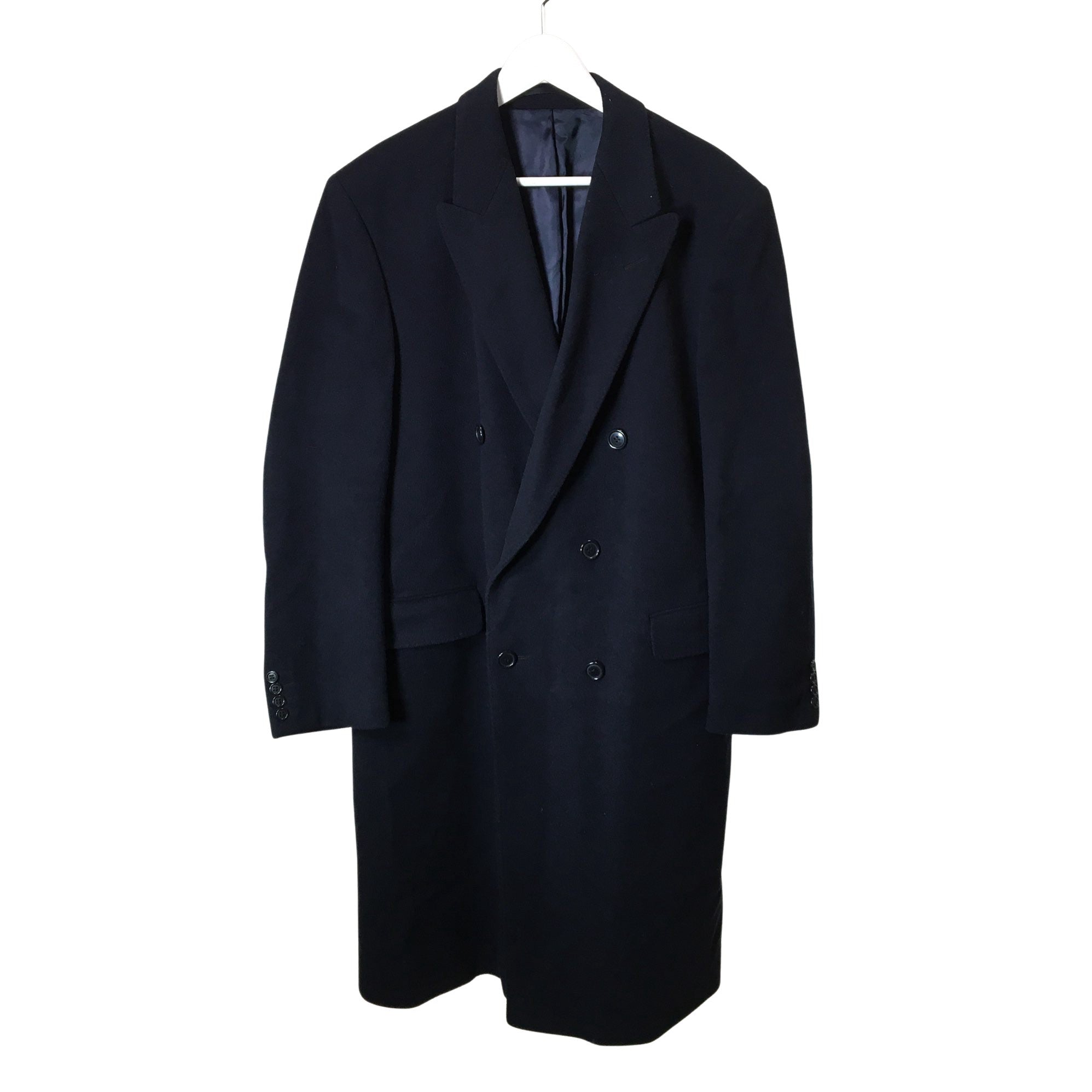 Men's Savoy Taylors Guild Wool coat, size XL (Blue) | Emmy