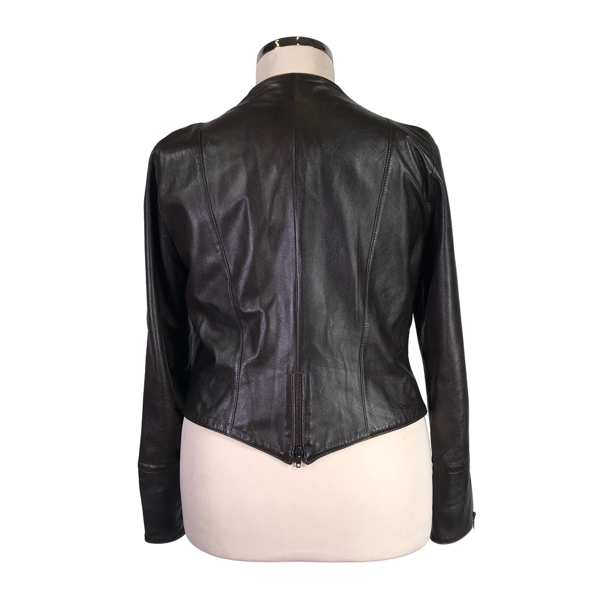 Women's Kari Lepistö Leather Leather jacket, size 40 (Brown) | Emmy