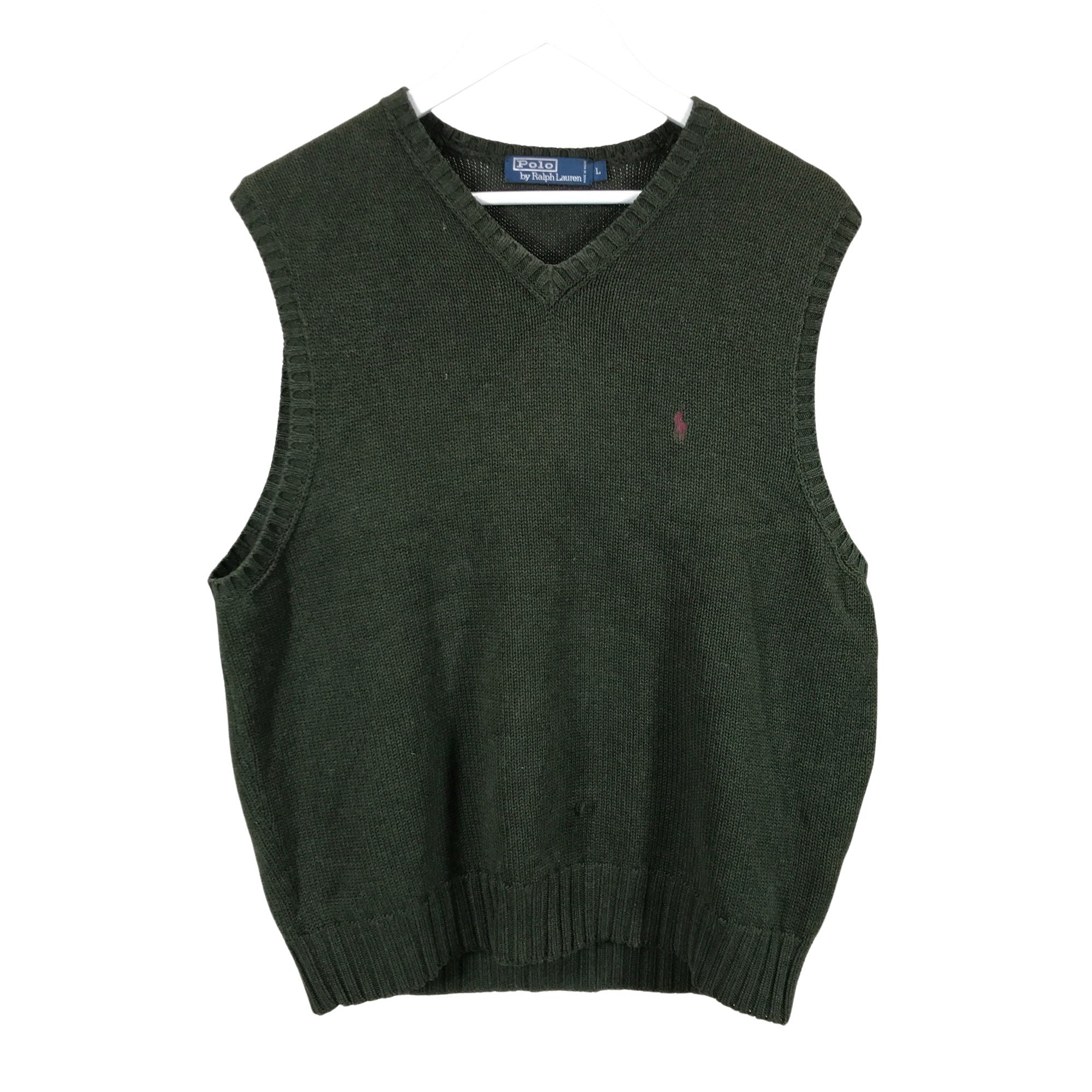 Men's Ralph Lauren Knit vest, size L (Green) | Emmy