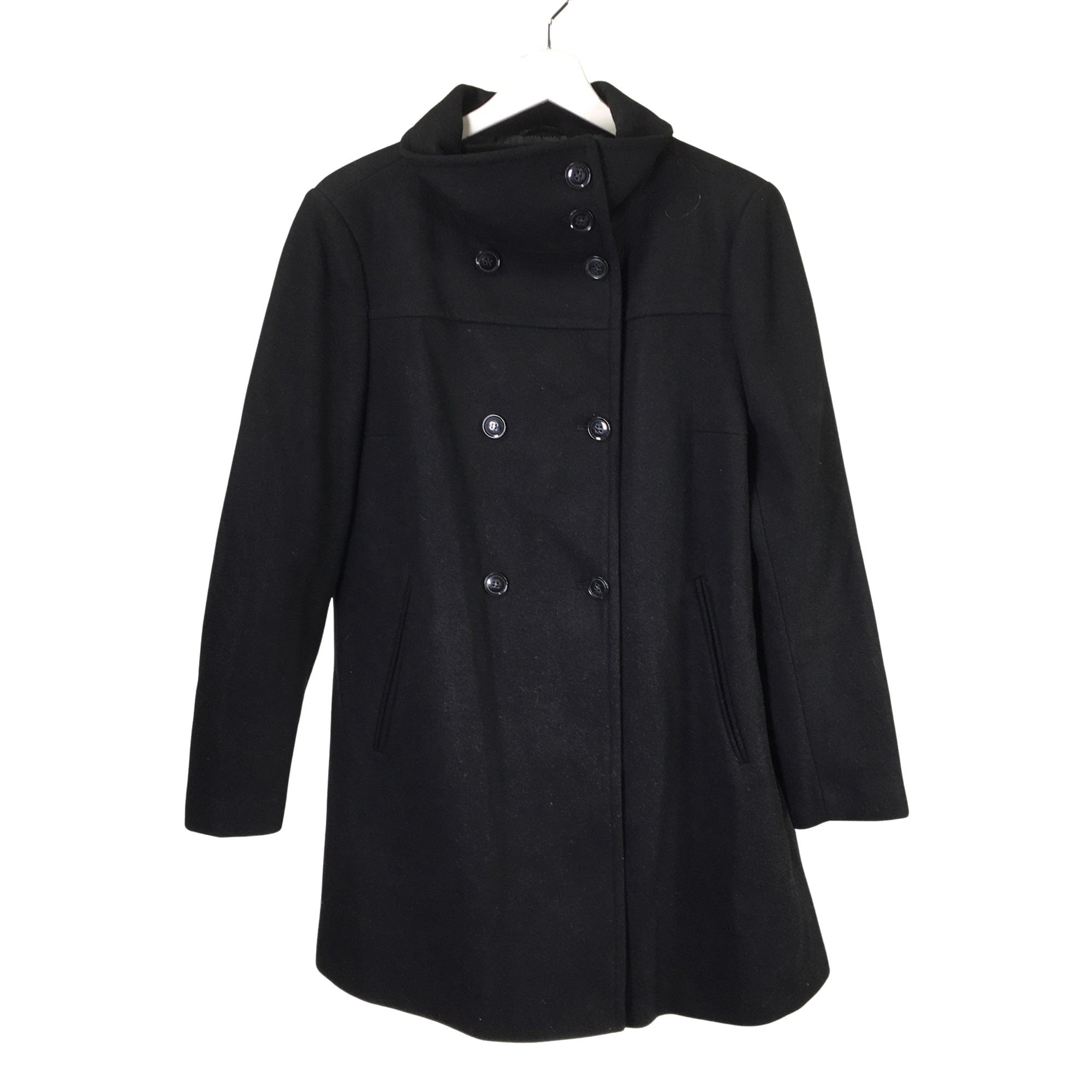 Women's Benetton Wool coat, size 42 (Black) | Emmy