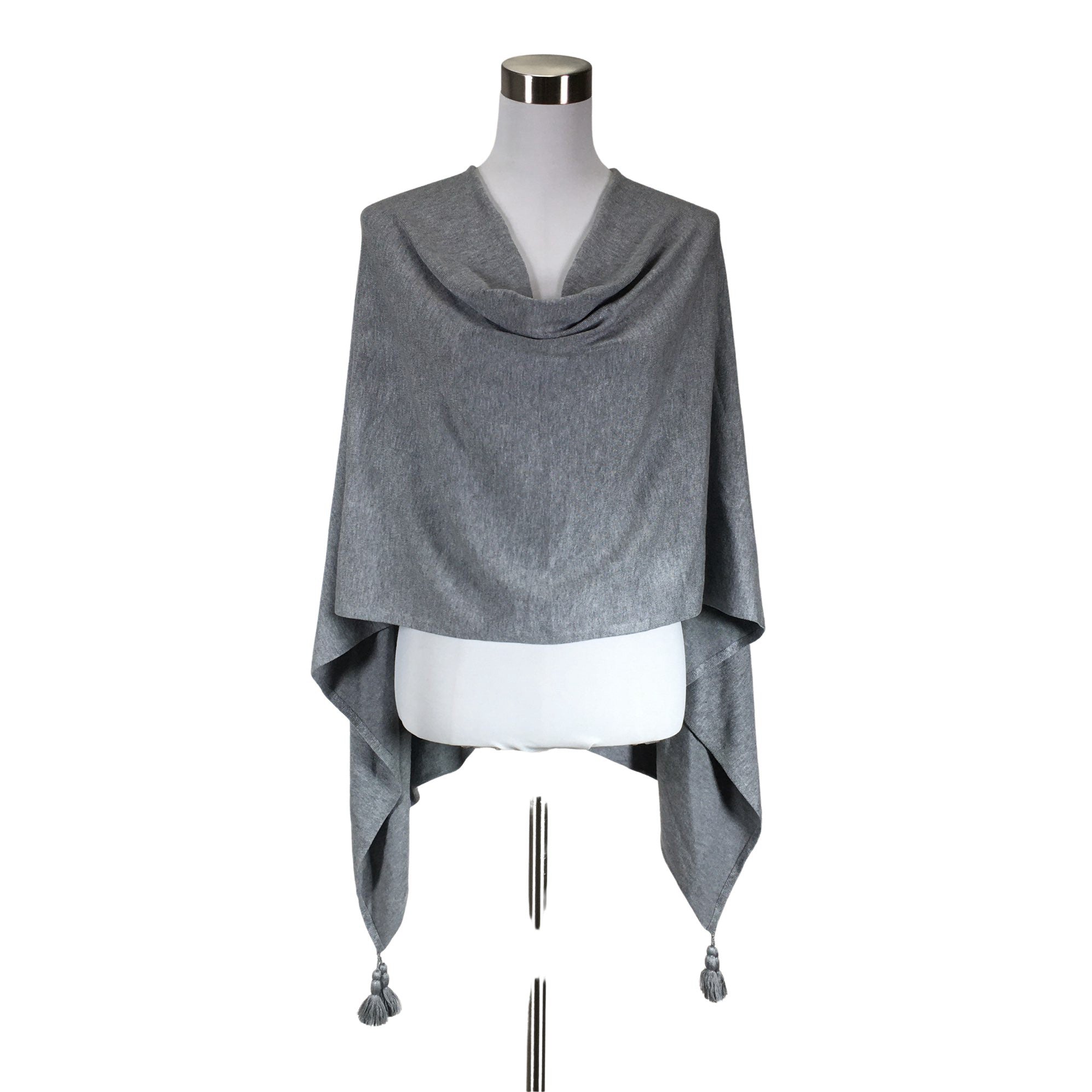 fugtighed hardware sekvens Women's Comma Poncho, size 40 (Grey) | Emmy
