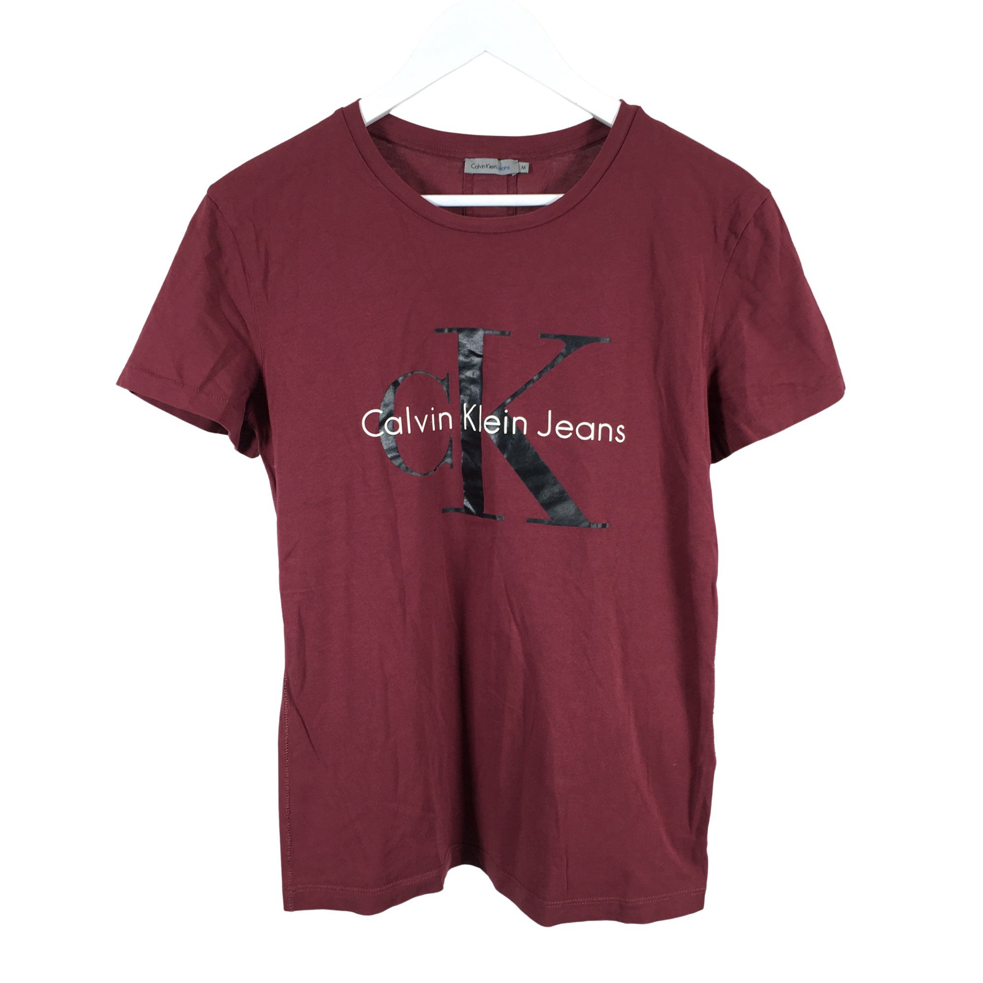 Women's Calvin Klein T-shirt, size 38 (Burgundy) | Emmy