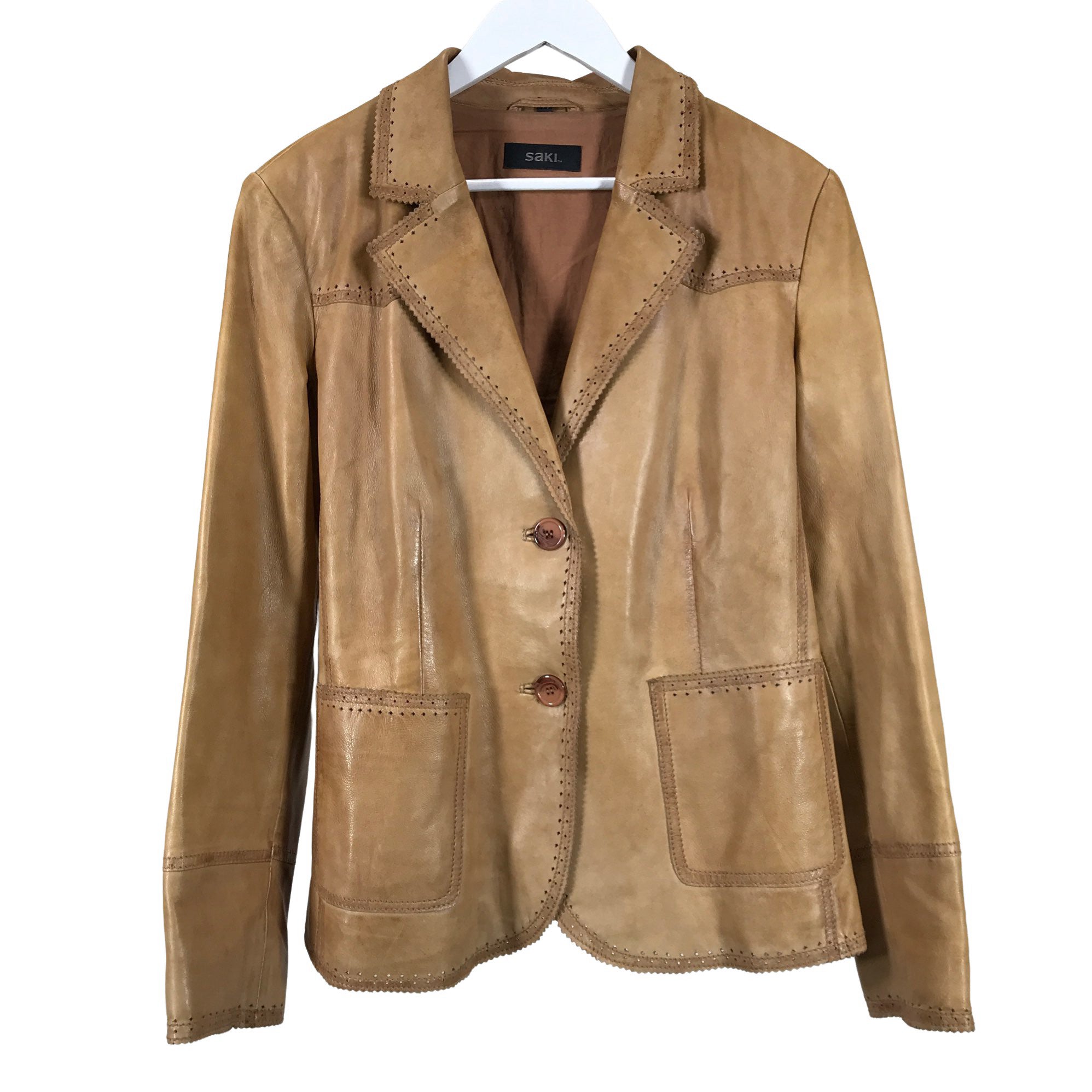 Women's Leather jacket, size 38 (Brown) | Emmy