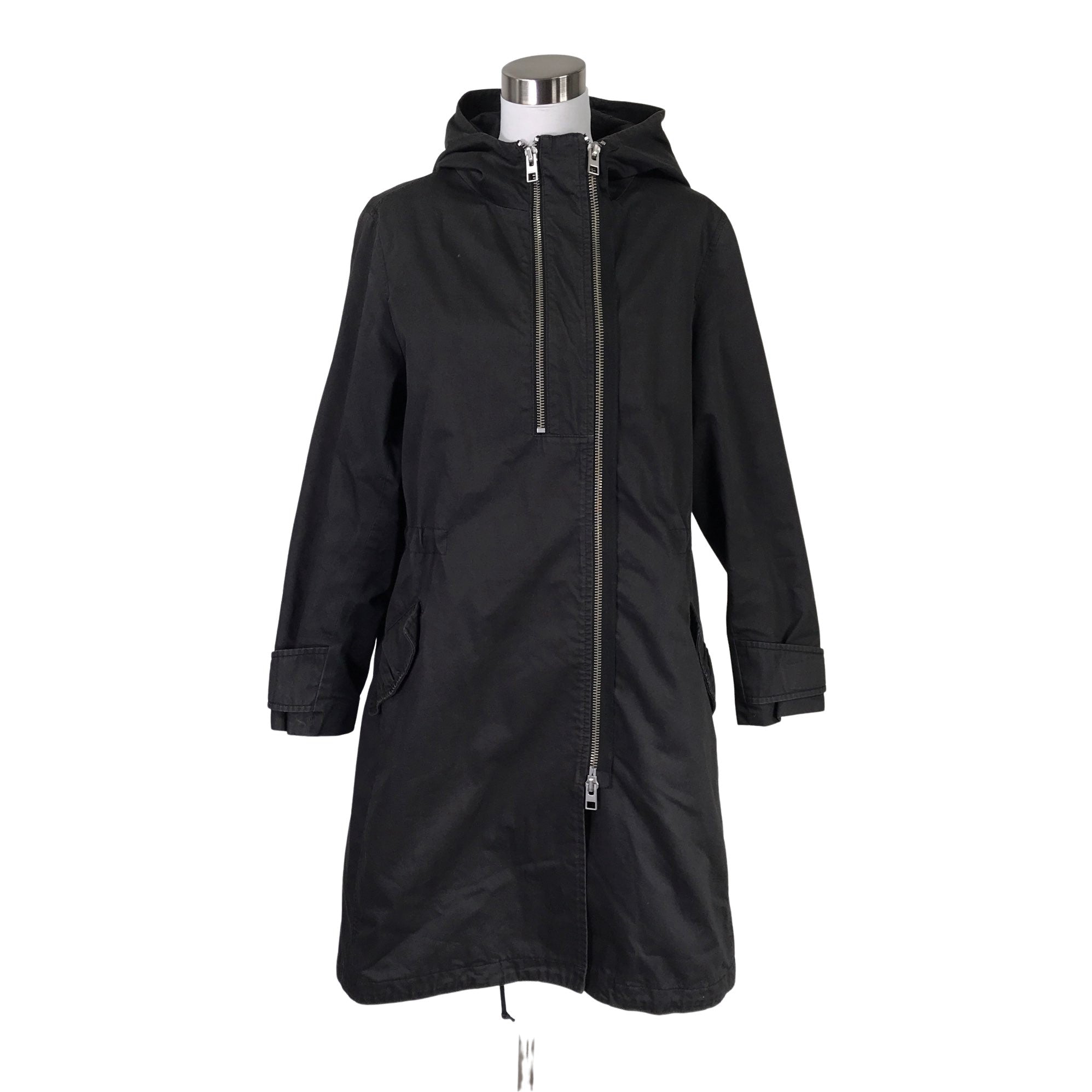 Women's All Saints Trench coat, size 38 (Black) | Emmy