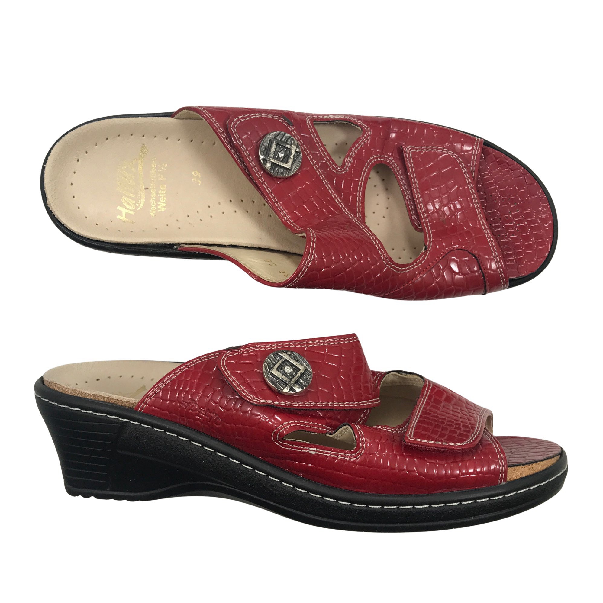 Women's Fidelio Wedge sandals, size 39 (Red) | Emmy