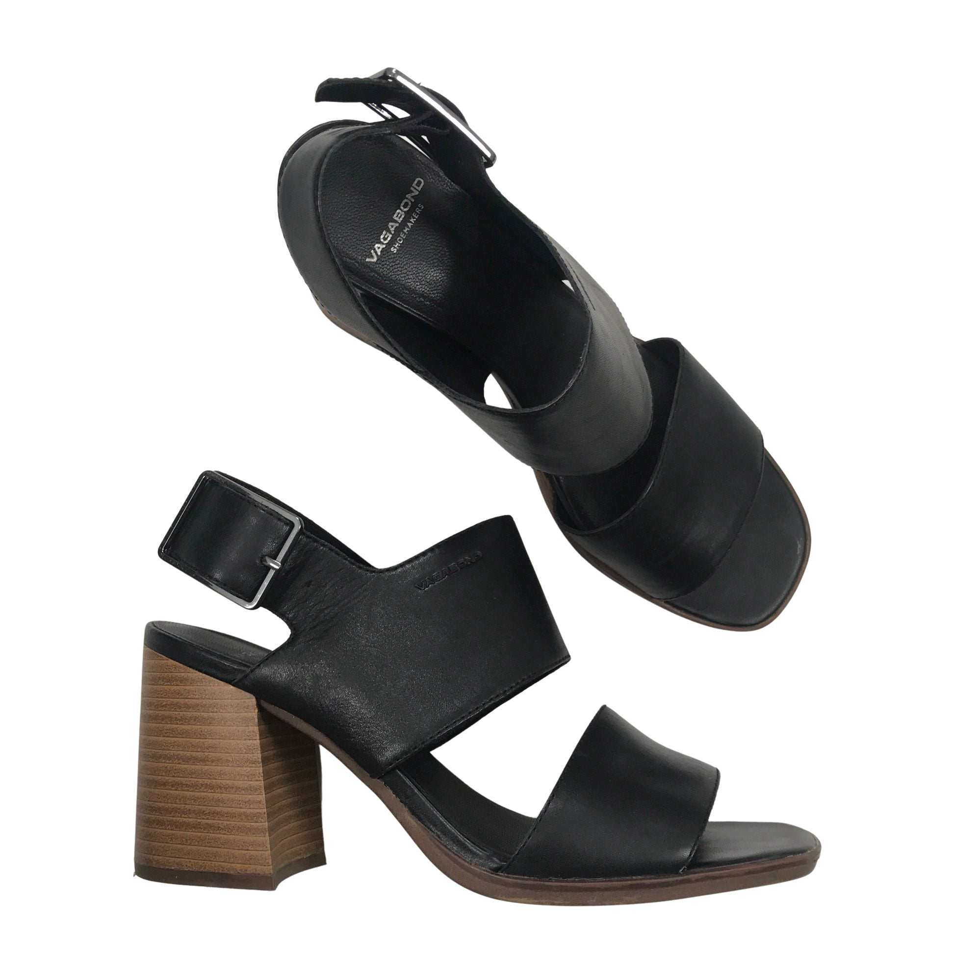 Women's Heeled sandals, size 39 (Black) | Emmy