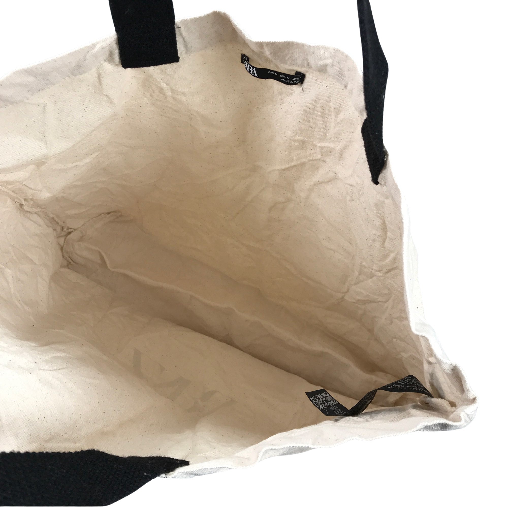 Zara Maxi canvas shopper bag